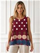 Weite Chiffonbluse mit Polka-Dots
