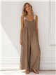 Lace-strap palazzo jumpsuit