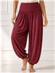 Draped-waist harem trousers