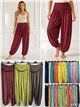 Draped-waist harem trousers