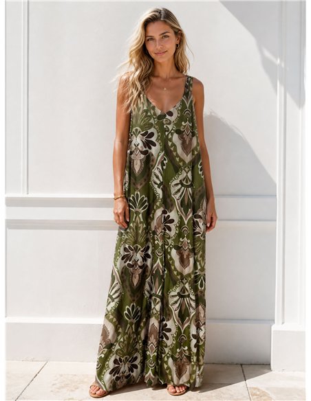 Strappy maxi jumpsuit