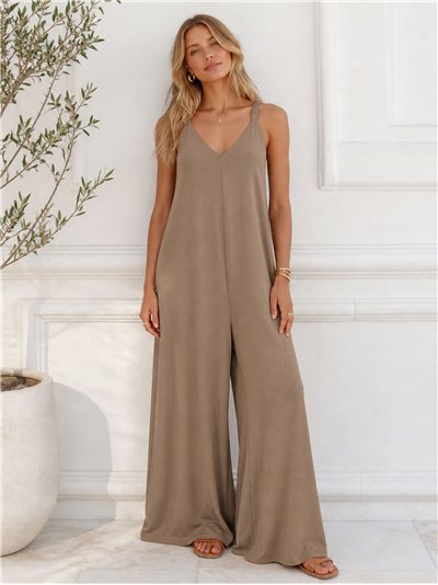Arabesque print strappy maxi  jumpsuit