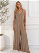 Arabesque print strappy maxi  jumpsuit