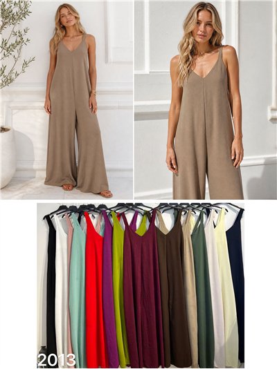 Arabesque print strappy maxi  jumpsuit 2