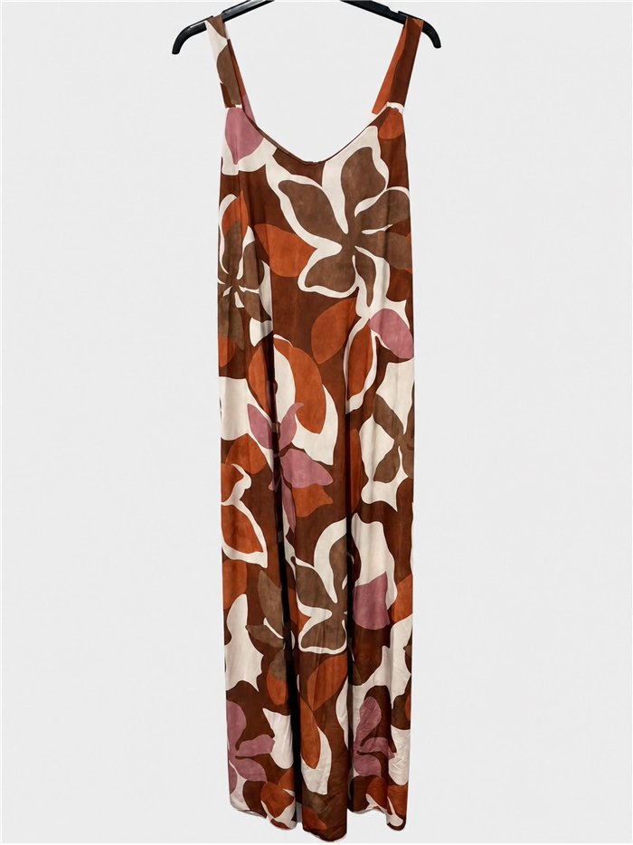 Vestido longo com estampa floral