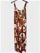 Vestido longo com estampa floral