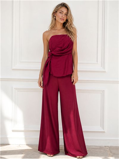 Knotted top and palazzo trousers set