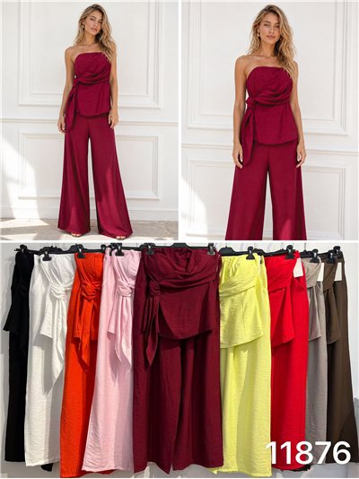 Knotted top and palazzo trousers set 2