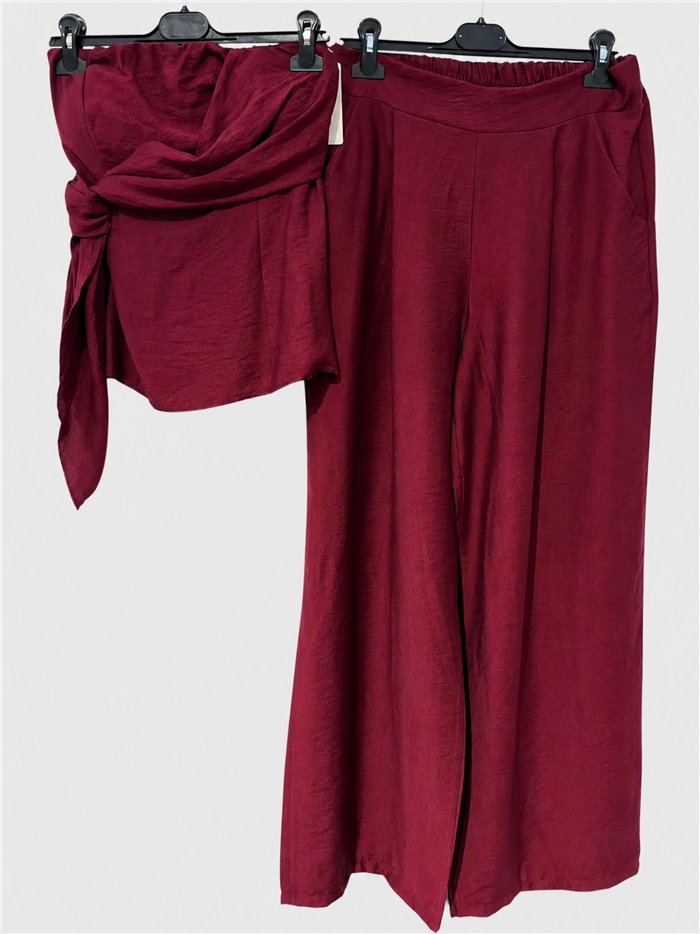 Ensemble haut noué et pantalon palazzo