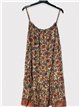 Robe courte fleurie à bretelles