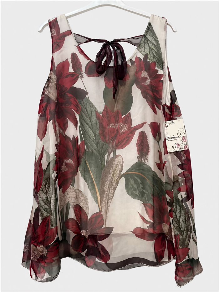 Blouse en mousseline à imprimé floral
