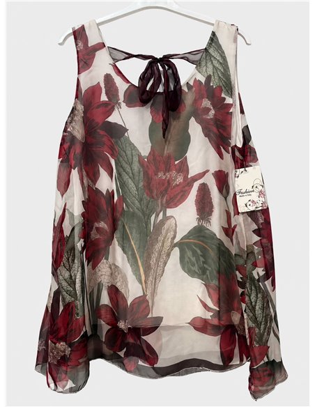 Blouse en mousseline à imprimé floral