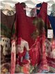 Blusa de chiffon com estampa de paisagem