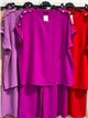 Plus size blouse with buttons and wide leg trouser set