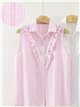 Camisa vichy sin mangas con volantes