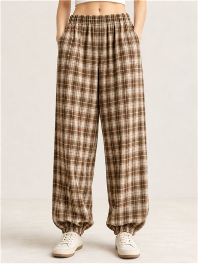 Pantalón jogger de cuadros