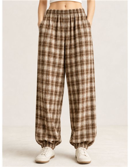 Pantalón jogger de cuadros