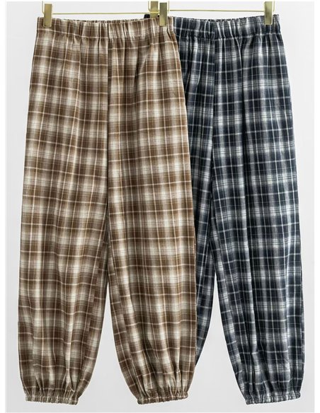 Pantalón jogger de cuadros