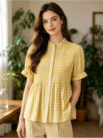Blusa vichy botones