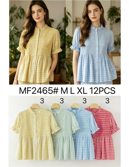Blusa vichy botones