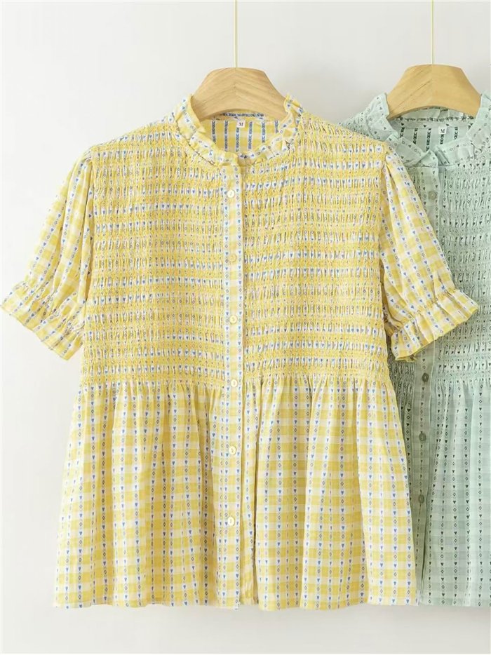 Blusa vichy botones