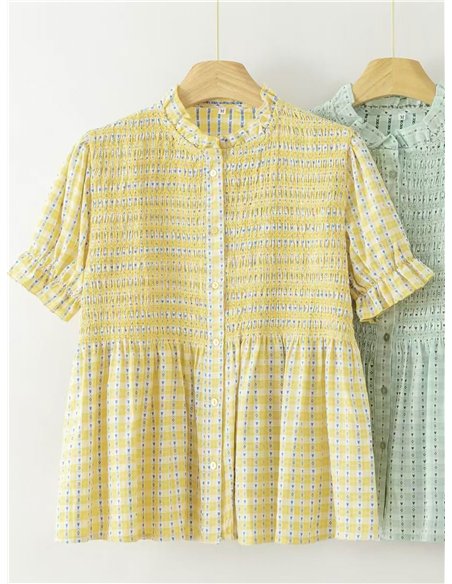 Blusa vichy botones
