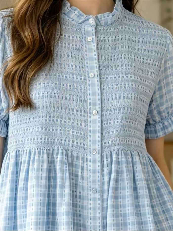 Blusa vichy botones