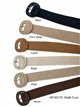 Ceinture large tressée avec boucle recouverte