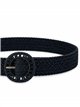 Ceinture large tressée avec boucle recouverte