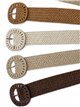 Ceinture large tressée avec boucle recouverte