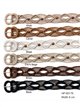 Ceinture large en macramé avec boucle recouverte