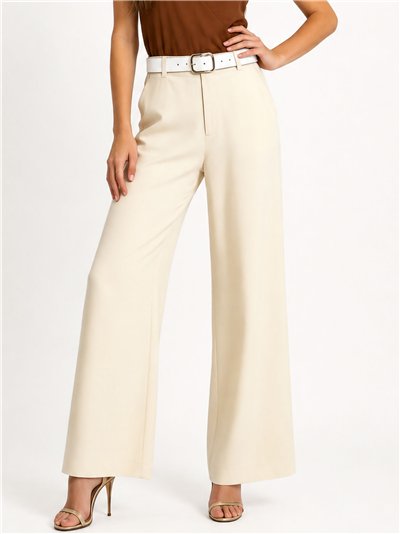 Pantalón palazzo con cinturón