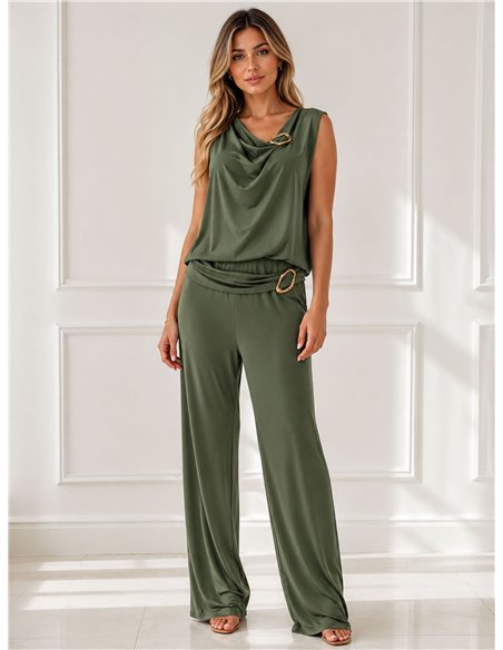 ensemble haut et pantalon drapés