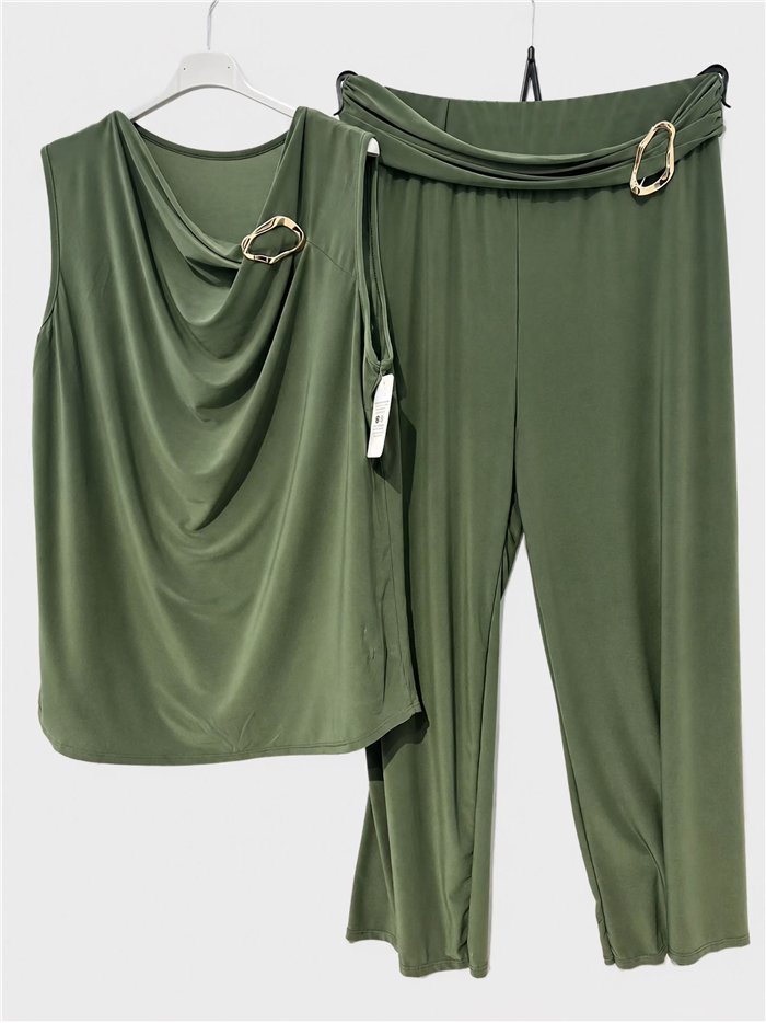 ensemble haut et pantalon drapés