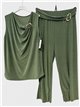 ensemble haut et pantalon drapés