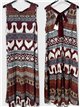 Langes Kleid aus Lycra mit geometrischem Patchwork-Muster