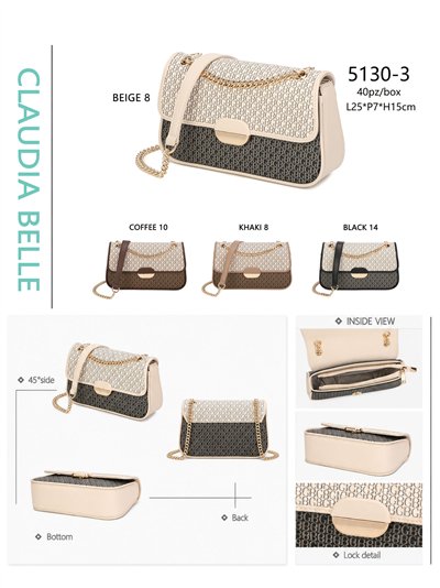 Bolso bandolera monogram solapa con cadena 2