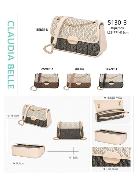 Bolso bandolera monogram solapa con cadena