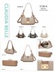 Hobo-Tasche mit Monogramm und Metallverschluss