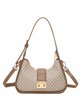 Hobo-Tasche mit Monogramm und Metallverschluss