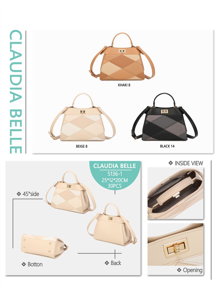 Bolsa geométrica patchwork
