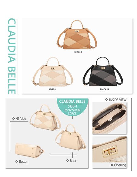 Bolsa geométrica patchwork