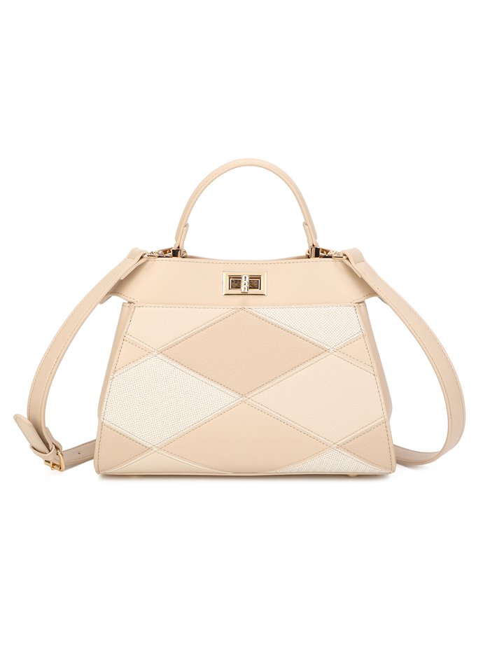 Bolsa geométrica patchwork