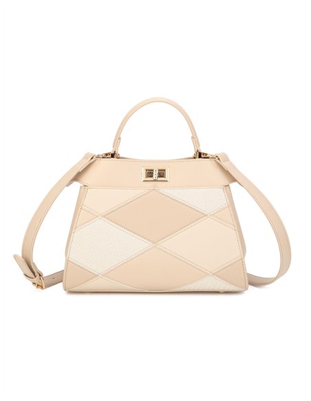 Bolsa geométrica patchwork
