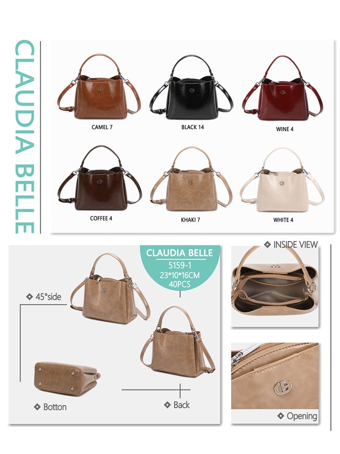 Bolso de mano efecto brillo