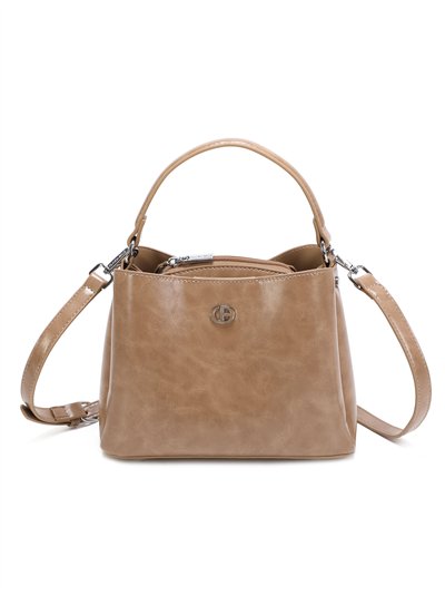Bolso de mano efecto brillo