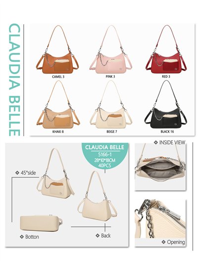 Bolso baguette con bolsillo frontal 2