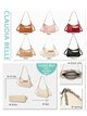 Borsa baguette con tasca frontale