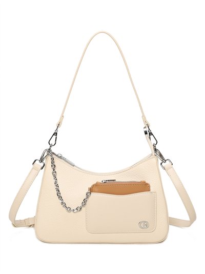 Bolso baguette con bolsillo frontal