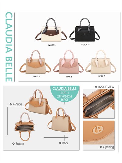 Bolso satchel con pañuelo 2
